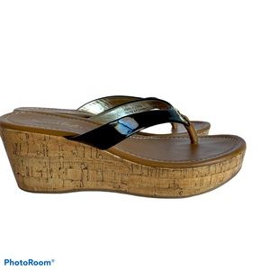 American Eagle, black, toe post sandals, size 7